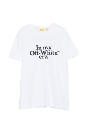 white cotton t-shirt OFF WHITE KIDS | OBAA002S26JER007100